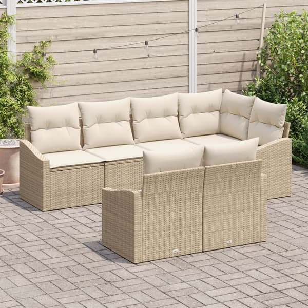Soffset 7 st Beige konstrotting