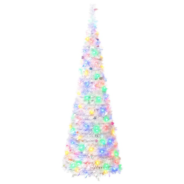Pop-up-julgran med LED-belysning 210 cm 200 LED-lampor