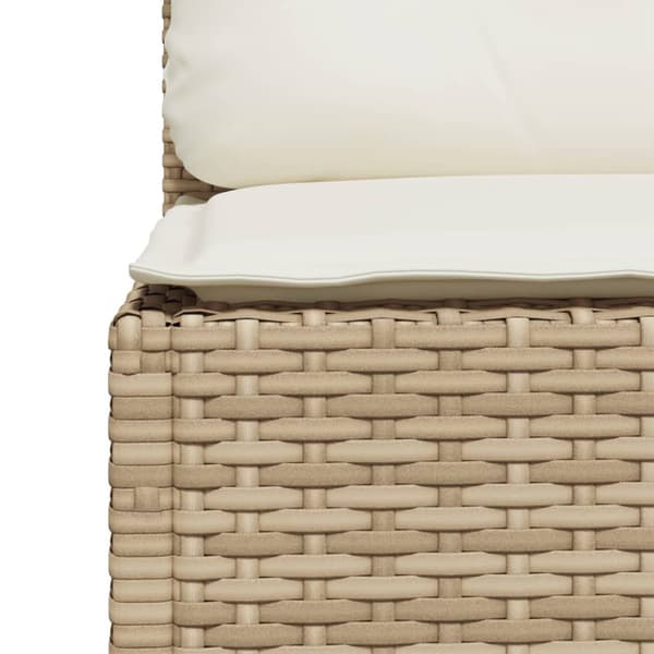 Trädgårdssoffa 3-sits med dynor konstrotting beige