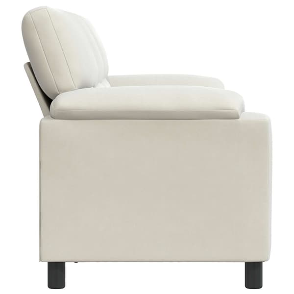 Soffa Gräddvit 214 x 85 x 93 cm Sammet