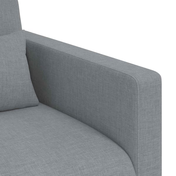 Soffset 2 pcs Ljusgrå 139 x 78 x 80 cm tyg