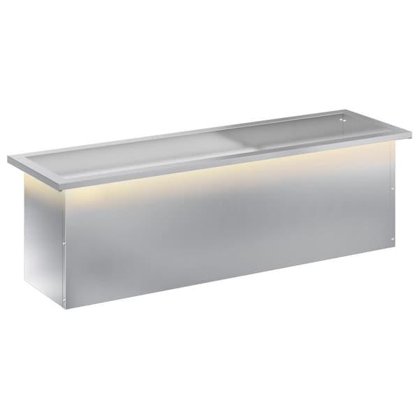 Odlingslåda med LED Silver 30 x 100 x 30 cm Galvaniserat stål