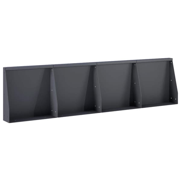 Stödvägg 4 st 40 x 12 x 40 cm Stål Antracit