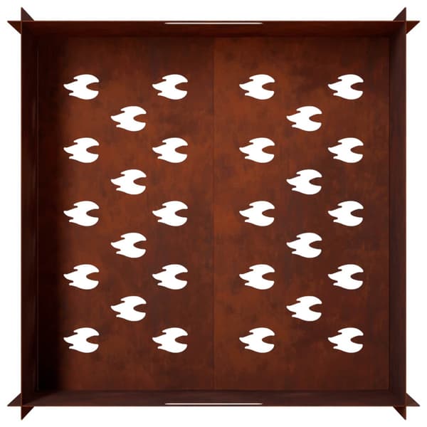 Eldstad Rostig 60 x 60 x 30 cm Väderbeständig stål