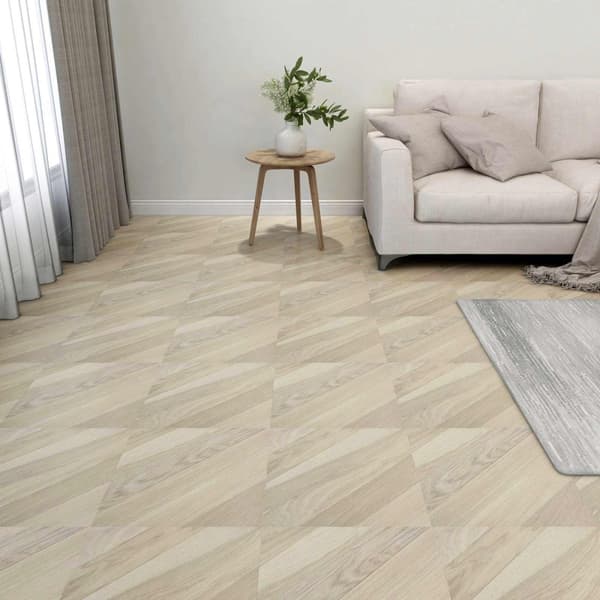 Golvplankor 55 pcs Beige 5,11 m² PVC