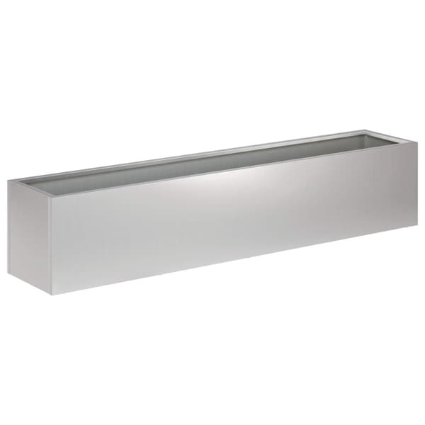 Trädgårdsplanterare Silver 80 x 20 x 20 cm Galvaniserat stål