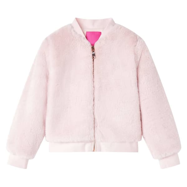 Jacka för barn konstpäls rosa 92