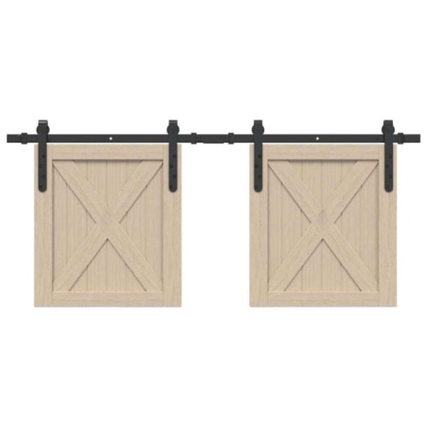 Skjutdörrsbeslag 122 cm kolstål