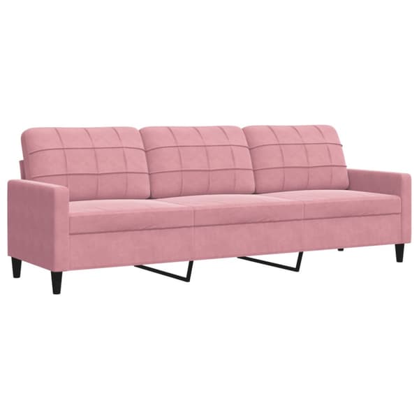 Soffgrupp med dynor och bolster 2 delar rosa sammet