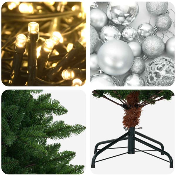 Artificial Christmas Tree with Bauble 120 cm 150 LED-lampor