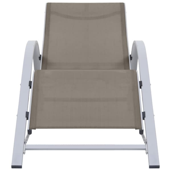 Solstol textilen och aluminium taupe