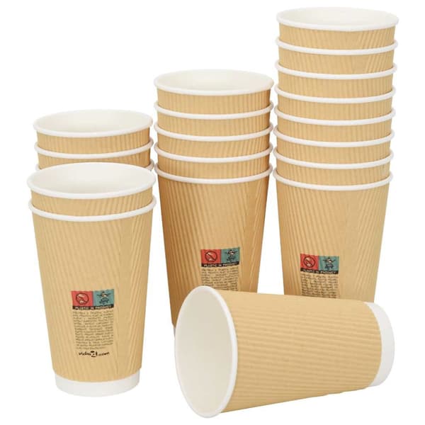 Kaffekoppar i papper med lock 1000 st 16oz 400ml