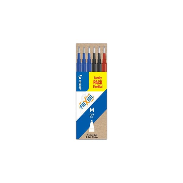 REFILL PILOT FRIXION 0,7MM 3FÄRGER 6/FP