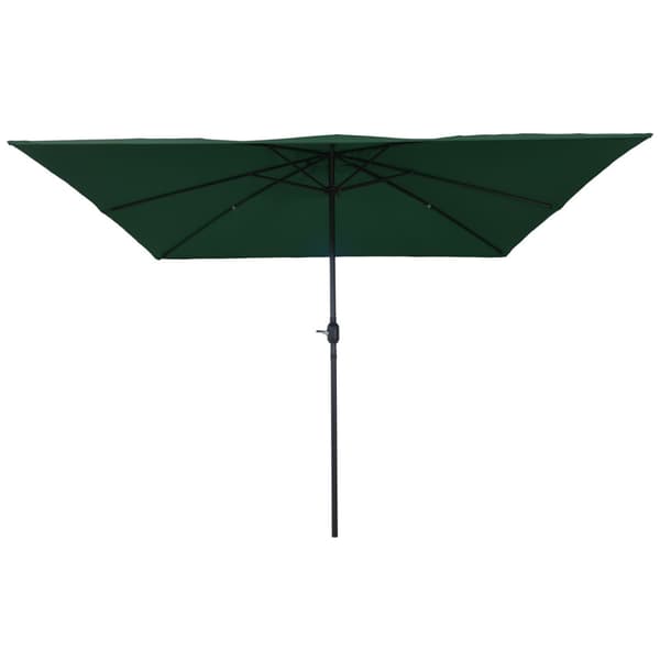 Trädgårdsparasol Grön 295 x 295 x 245 cm Polyester och Stål