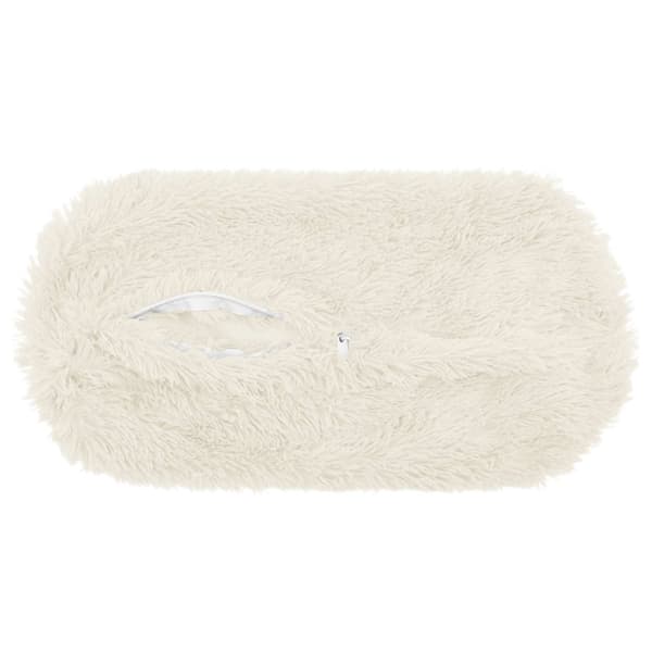 Kuddöverdrag 6 st HEERLEN Vit Ø 15 x 40 cm PV Fleece