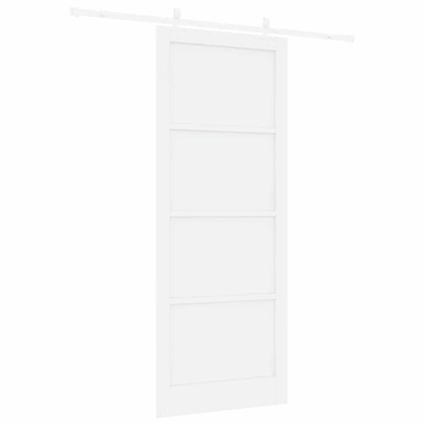 Skjutdörr 93 x 232 cm Konstruerat trä Vit