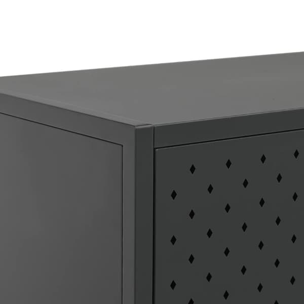 Skänk antracit 105x35x75 cm stål