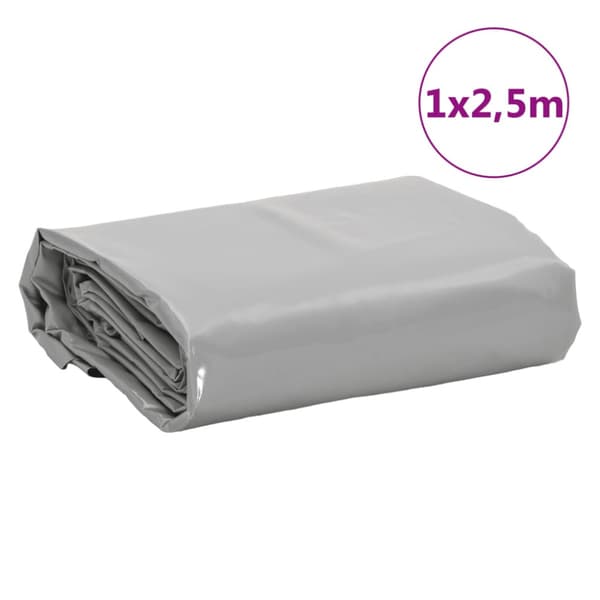 Presenning grå 1x2,5 m 650 g/m²