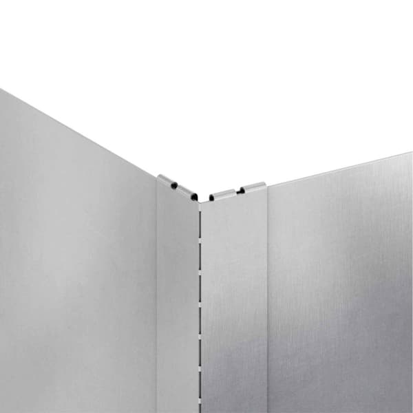Kant för gräsmatta 4 st 100 x 100 x 35 cm Stål Silver