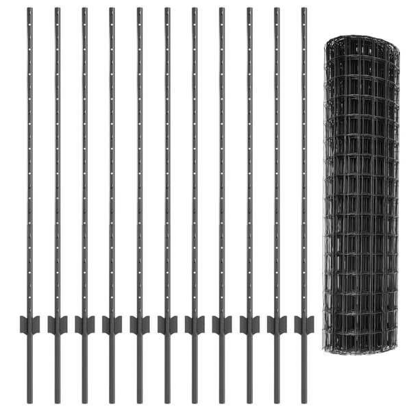 Stängsel med stolpe Grå 1,2 x 25 m Stål