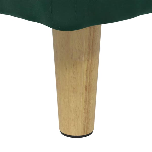 Ottoman med förvaring Mörkgrön 40 x 40 x 45 cm Sammet