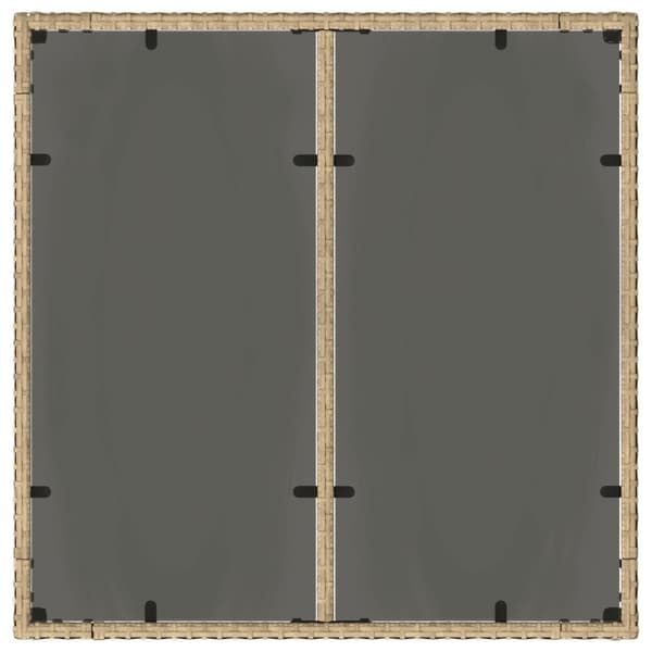 Trädgårdsmöbelset 5 pcs Beige konstrotting