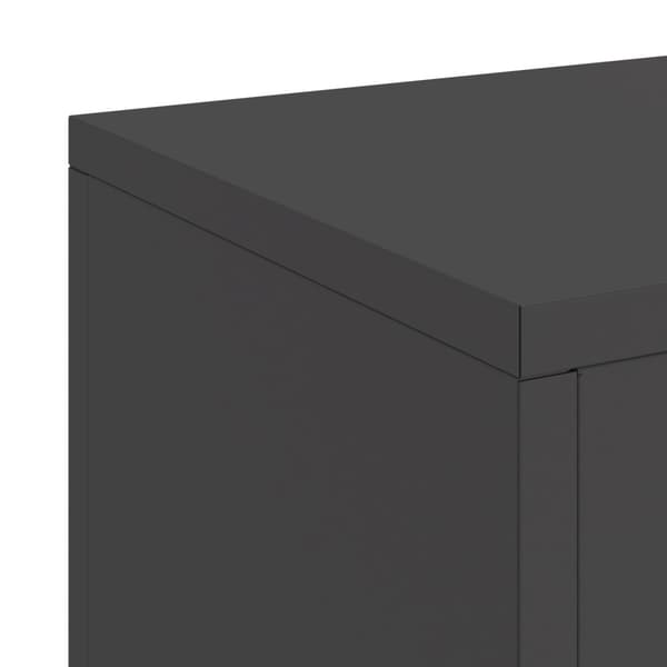 Växtställ 2 pcs Svart 24 x 24 x 55 cm Stål
