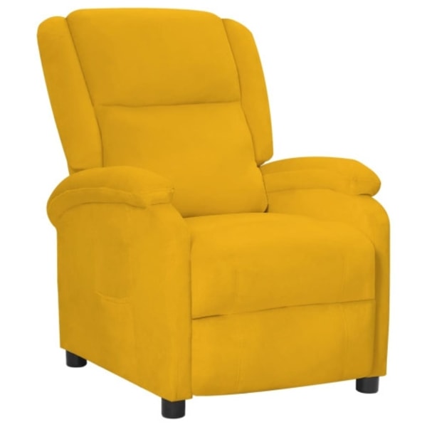 Reclinerfåtölj gul sammet