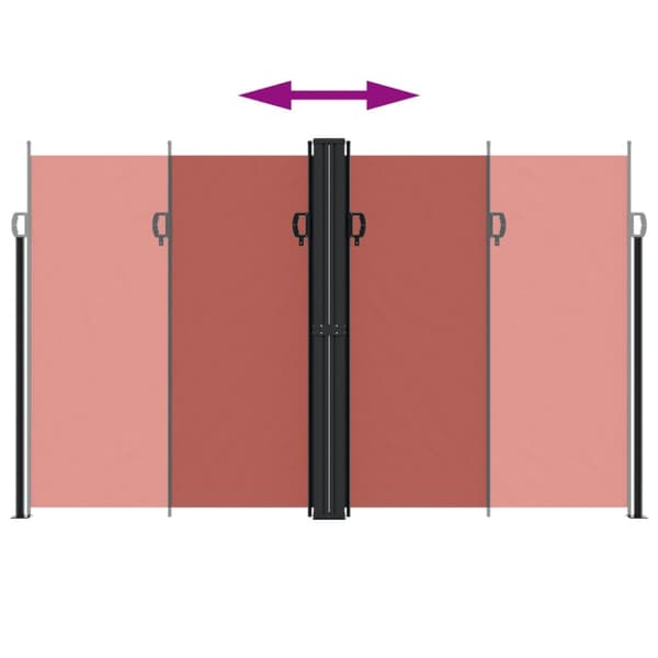 Infällbar sidomarkis terrakotta 200x1200 cm