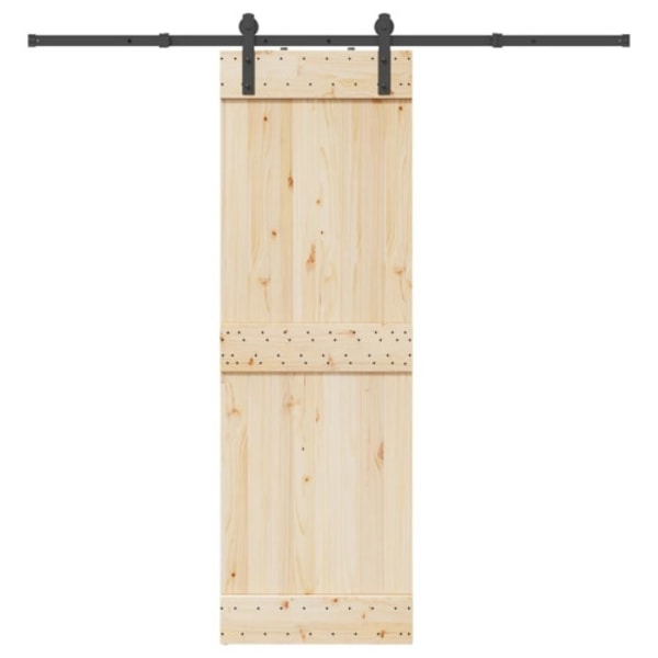 Skjutdörrsbeslag 213,5 cm stål svart