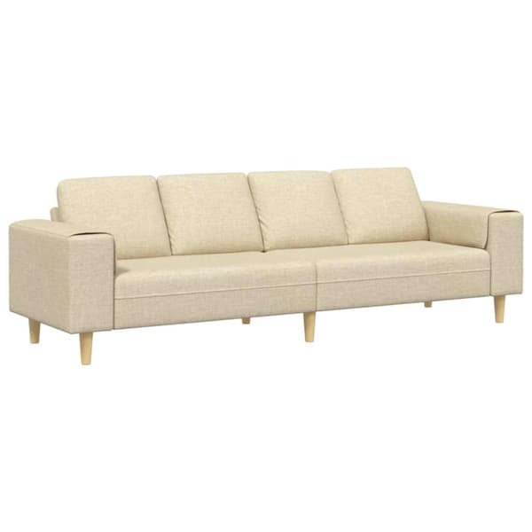 Vardagsrumsoffa Kräm 250 x 77 x 76 cm Polyester