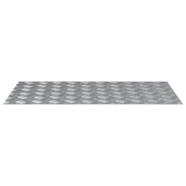 Trappsteg Rektangulär 2 pcs Silver 90 x 50 cm Aluminium