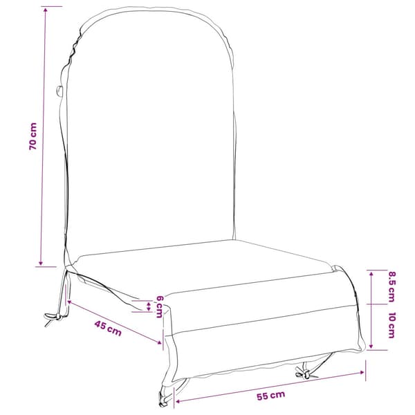Solsängkudde GEMERT 100% Polyester Bladdesign 55 x 135 x 6 cm