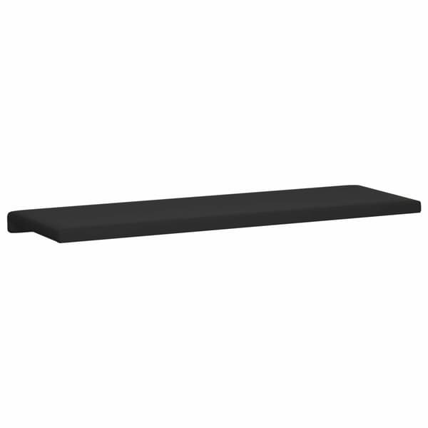 Bänk kudde Texturerad Sammet Svart Djup 35 cm