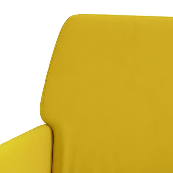 Fåtölj gul 62x79x79 cm sammet