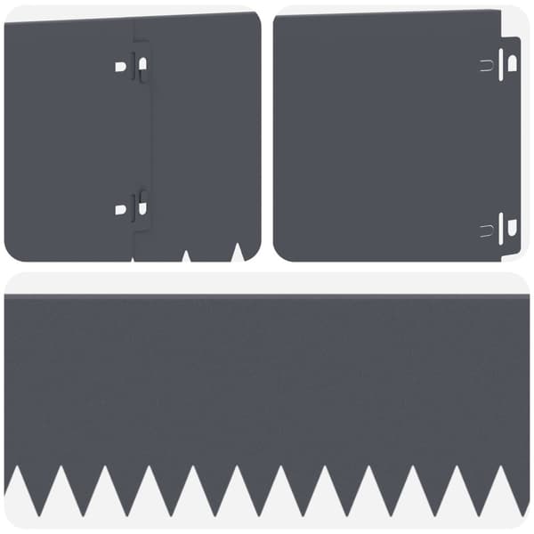 Kant för gräsmatta 10 pcs 103 x 20 cm Stål Antracit