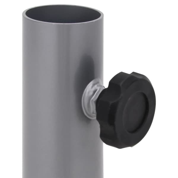 Parasollfot för Ø32/34/38 mm stolpe silver stål