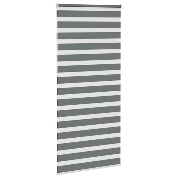 Rullgardin zebra mörkgrå 95x230 cm tyg bredd 90,9 cm polyester