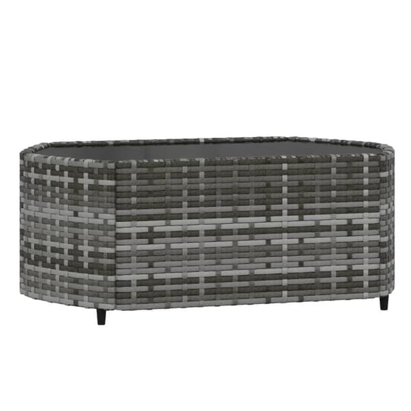 Loungegrupp med dynor 3 delar konstrottning grå