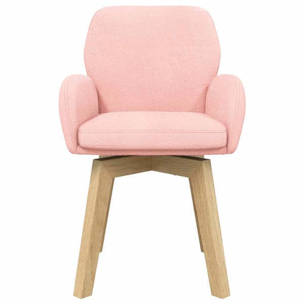 Svängande Matstolar 4 st Bouclé Rosa 54 x 58 x 87 cm