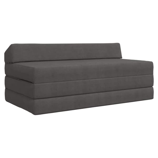 Fällbar Soffbed Mörkgrå 120 x 60 x 49 cm Tyg