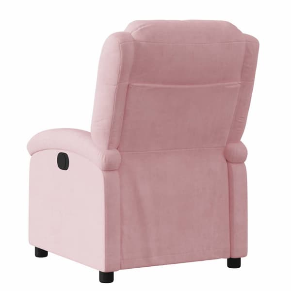 Reclinerfåtölj rosa sammet