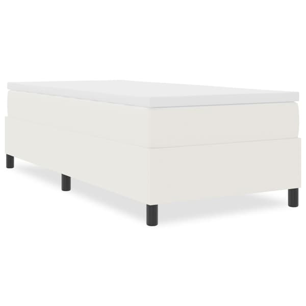 Plattform sängram Kräm 90 x 190 cm Kordread tyg