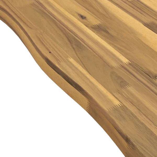 110 x 55 x 75 cm Massivt Akaciaträ Vit Rektangulär