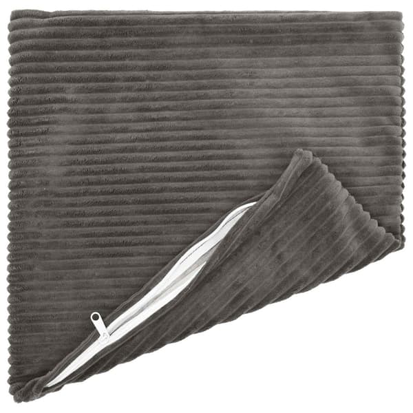 Kuddöverdrag 6 st HEERLEN Mörkgrå 30 x 30 cm manchester
