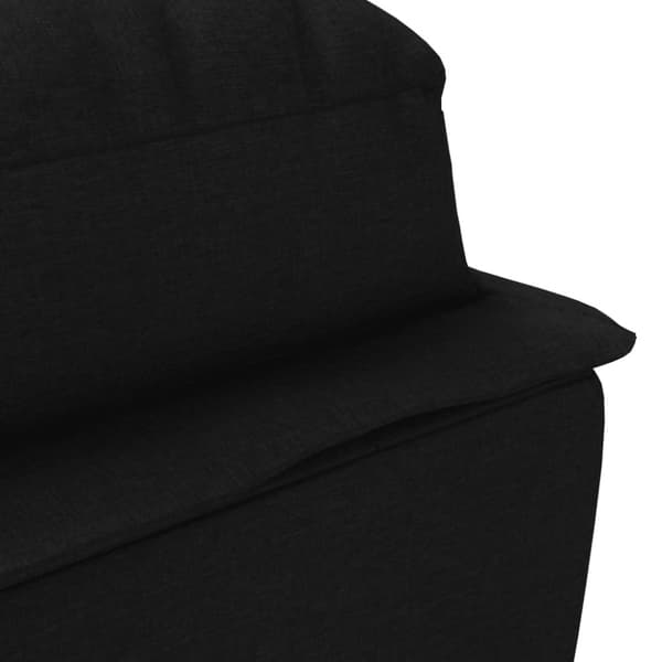 Massageschäslong med dynor svart tyg