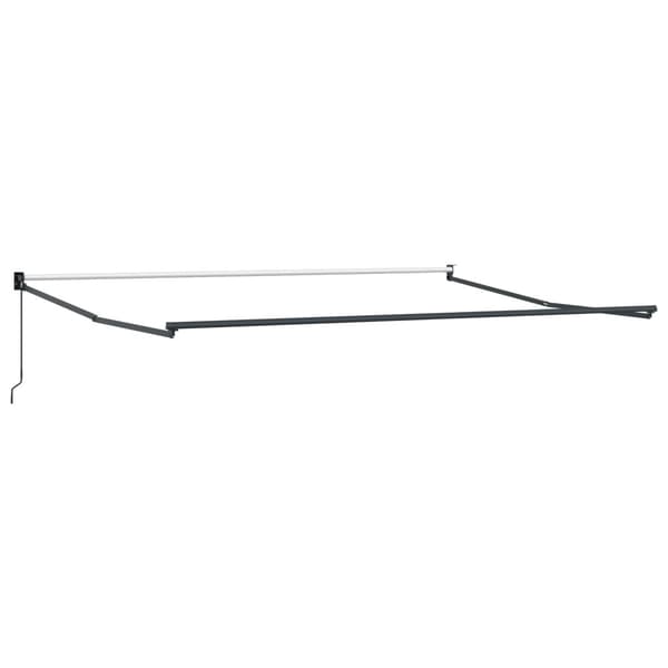 Utdragbar markis Grön och Vit 400 × 300 cm