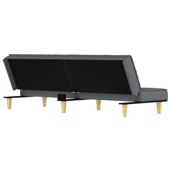 Bäddsoffa mörkgrå tyg