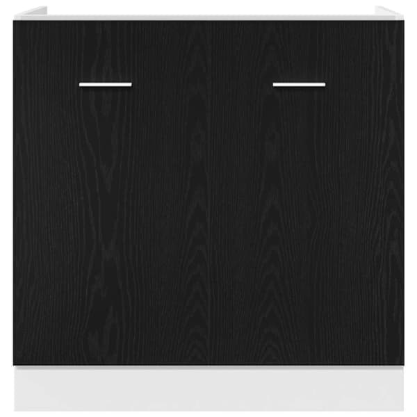 Underskåp för Diskho Svart Ek 80x46x81,5 cm Konstruerat Trä
