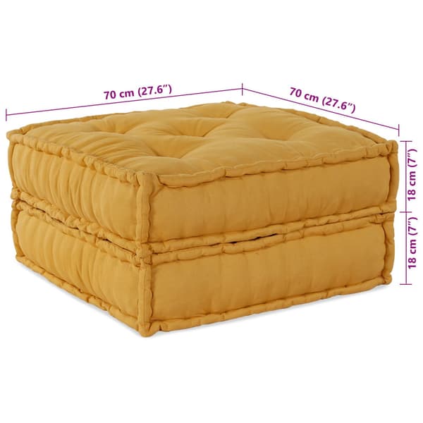 Modulsofa enhet 2 st Tyg Gul 140 x 70 x 36 cm